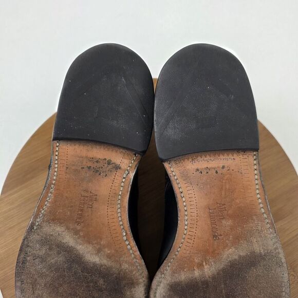 Allen Edmonds Sanford Dress Shoes Wing Tip‎ Cap Toe Derby Black Leather 10.5 C